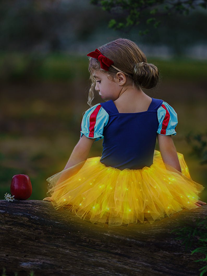 Light Up Snow White Royal Tutu Costume - Disney Themed Kids' Dress - Uporpor