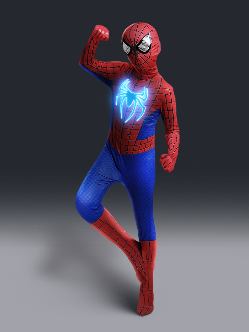 Light Up Superhero Costume Bodysuit for Kids