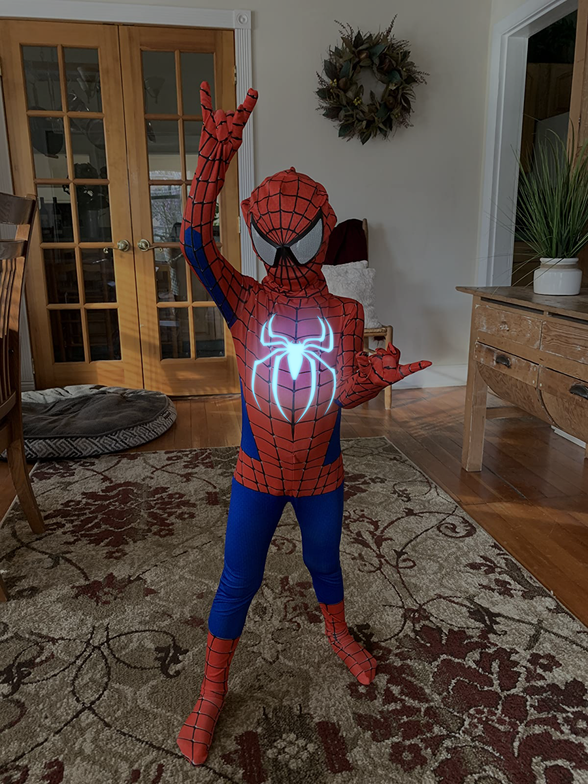 Light Up Superhero Costume Bodysuit for Kids