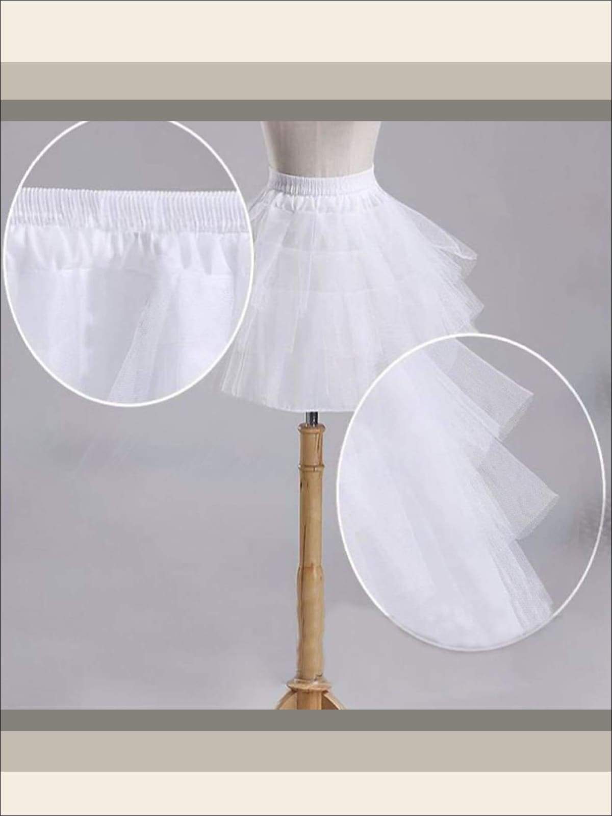 3 Layered Net Sips Girls Underskirts