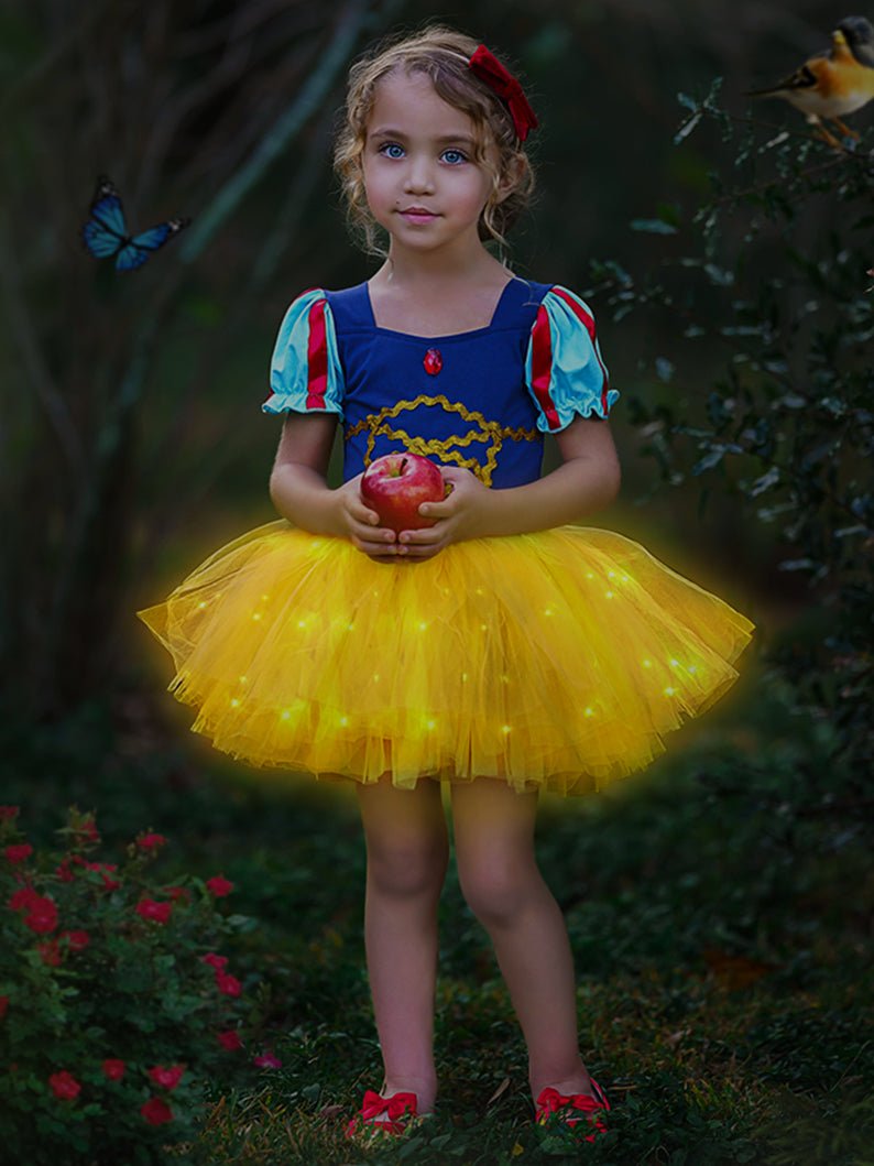 Light Up Snow White Royal Tutu Costume - Disney Themed Kids' Dress - Uporpor