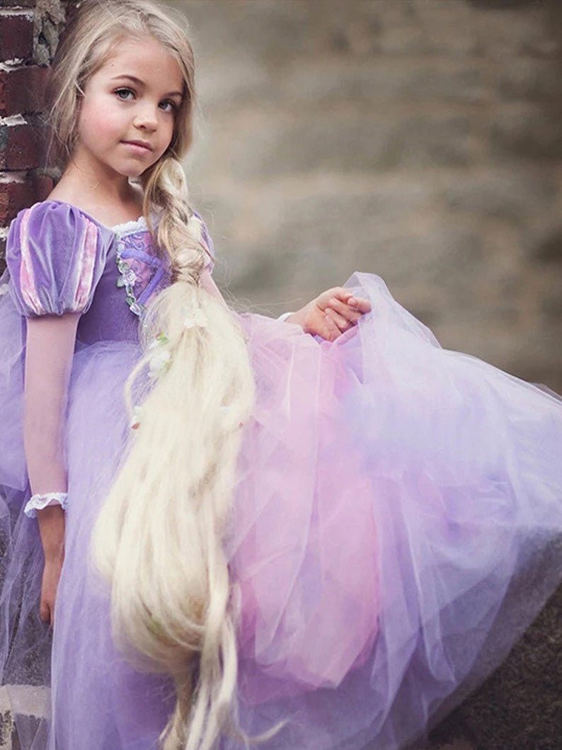 Glowing Princess Rapunzel Dresses Up Costume for Halloween Cosplay - Uporpor