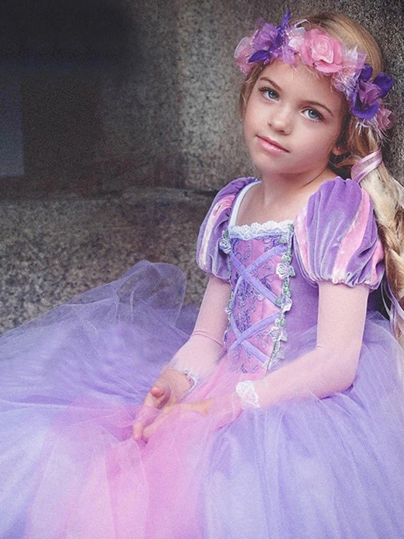 Glowing Princess Rapunzel Dresses Up Costume for Halloween Cosplay - Uporpor