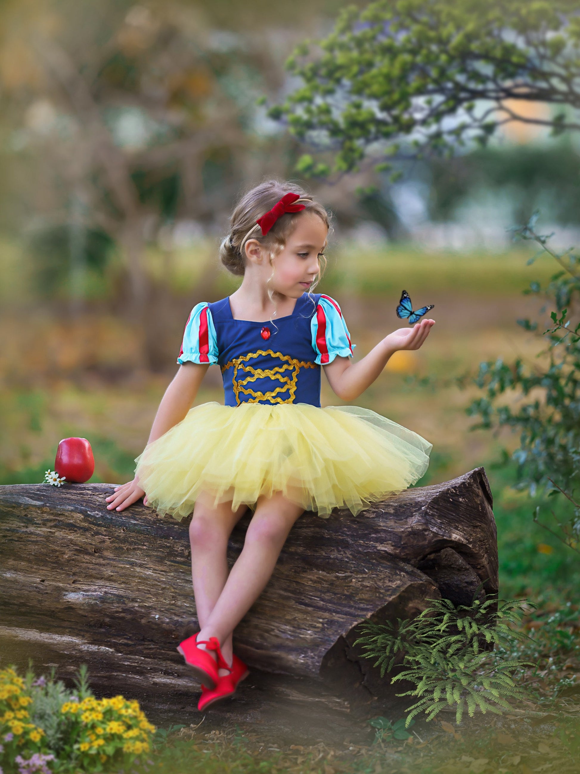 Light Up Snow White Royal Tutu Costume - Disney Themed Kids' Dress - Uporpor