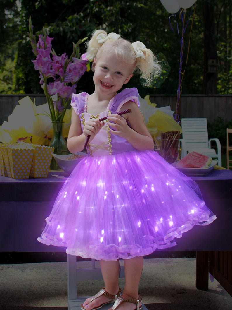 Rapunzel Magical LED Dress - Kids' Birthday Party Costume - Uporpor