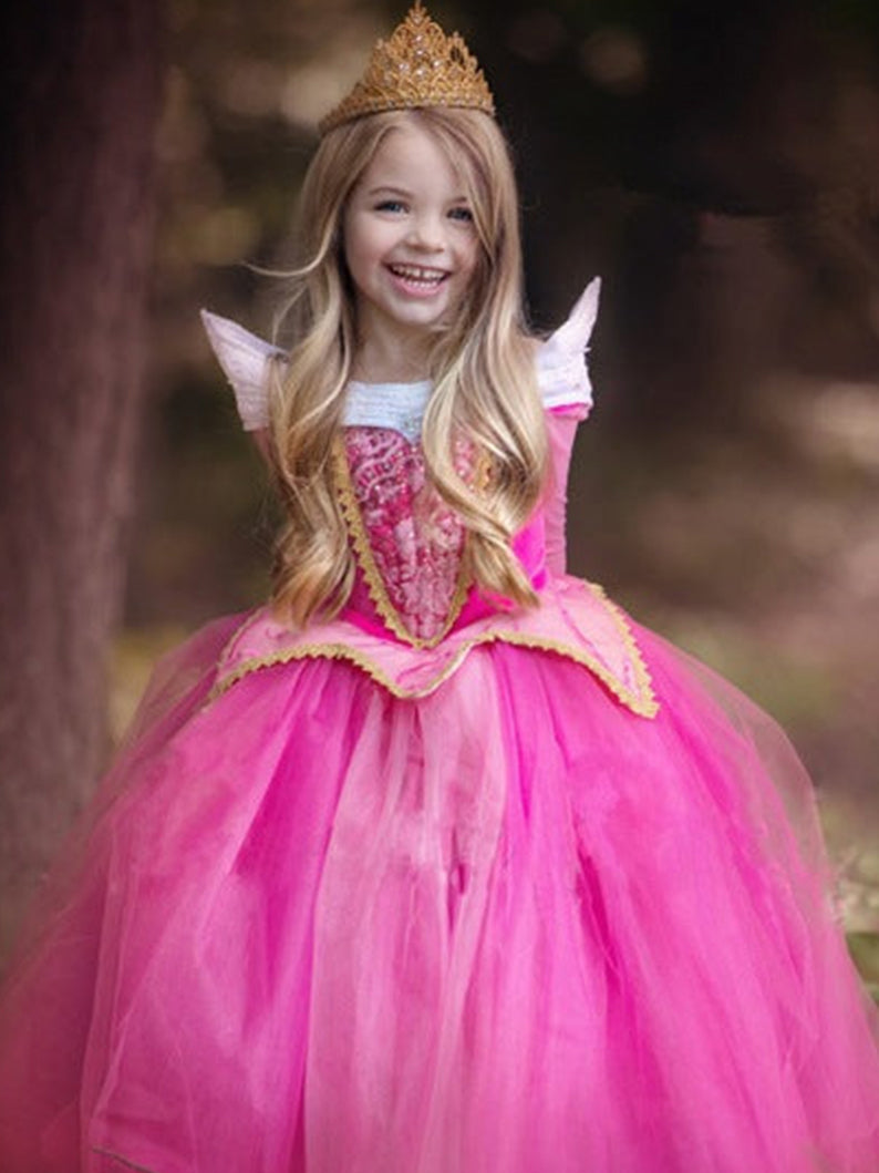 Light Up Princess Aurora Costume For Kids Sleeping Beauty - Uporpor