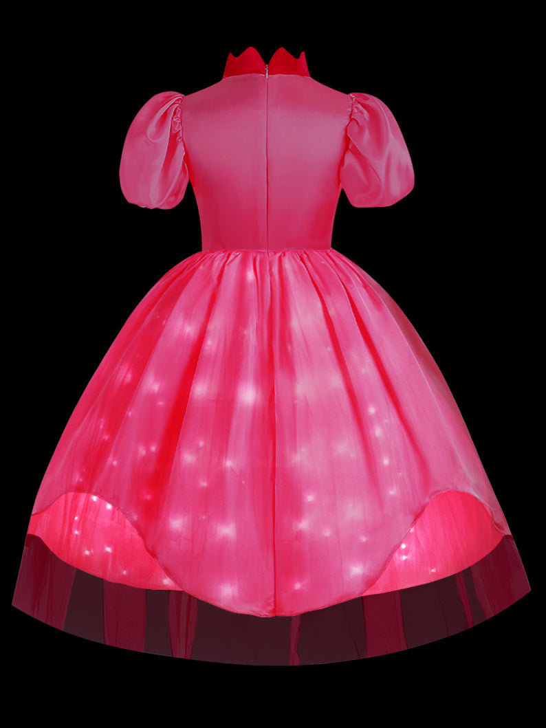 Light up Princess dress Peach Costume for Girls - Uporpor