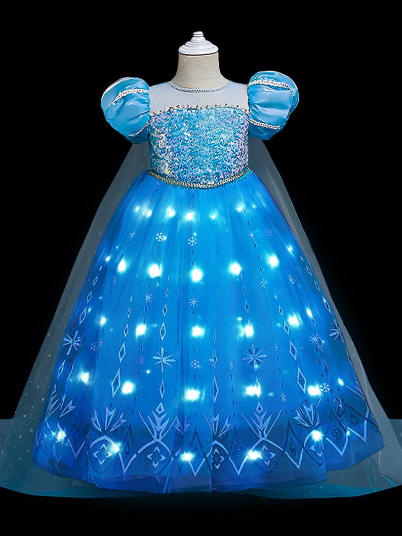 Light Up Princess Casual Dress Up for Elsa Girls