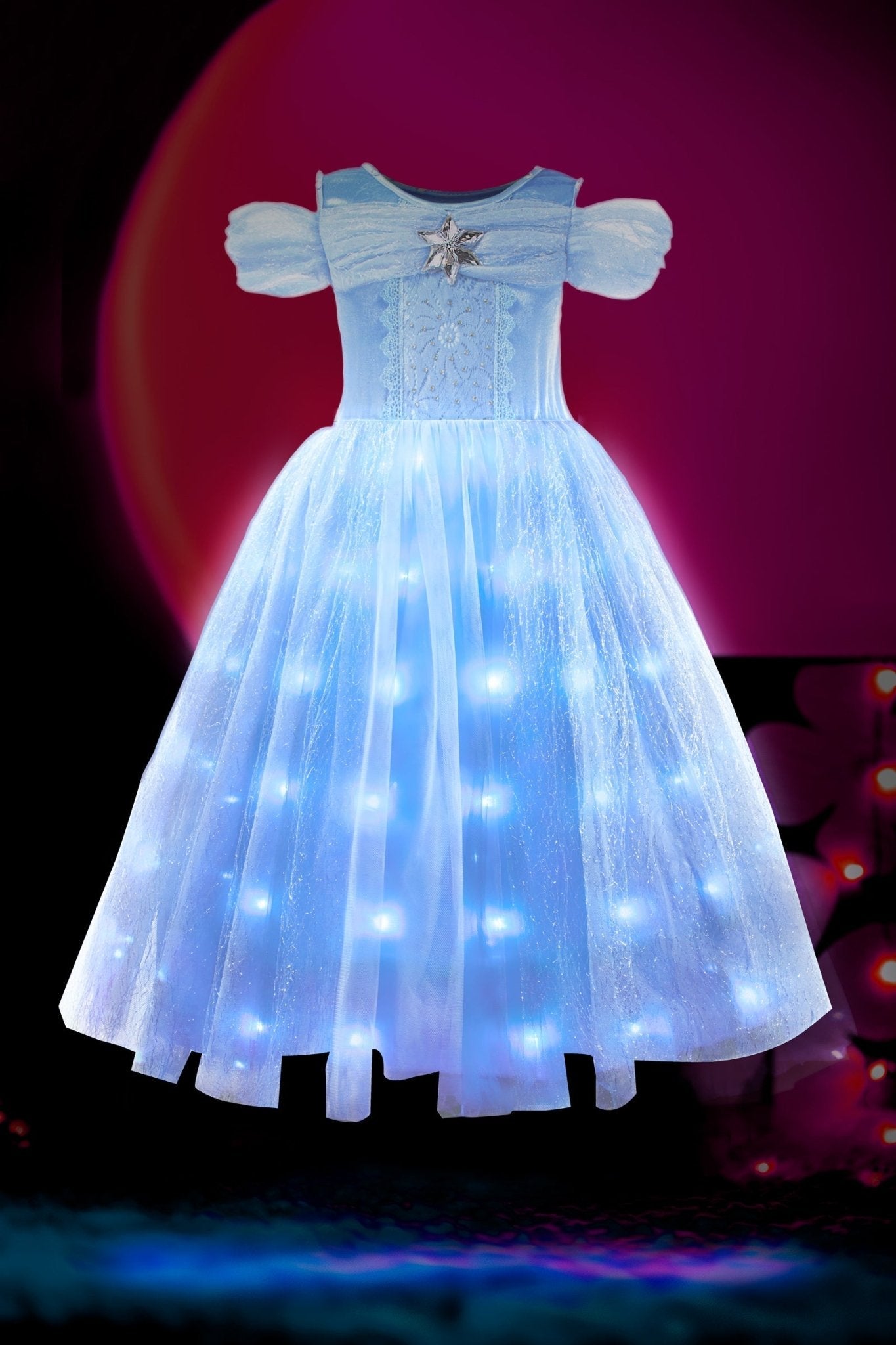 Blue Party Princess Light up Dress up Costume - Uporpor