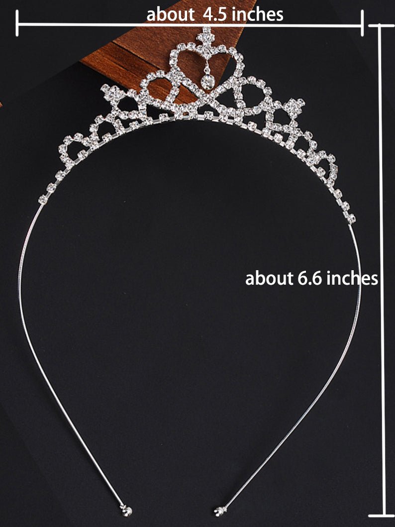 Crown Tiara Headpiece Princess Party Rhinestone Hair Band for Girls - Uporpor