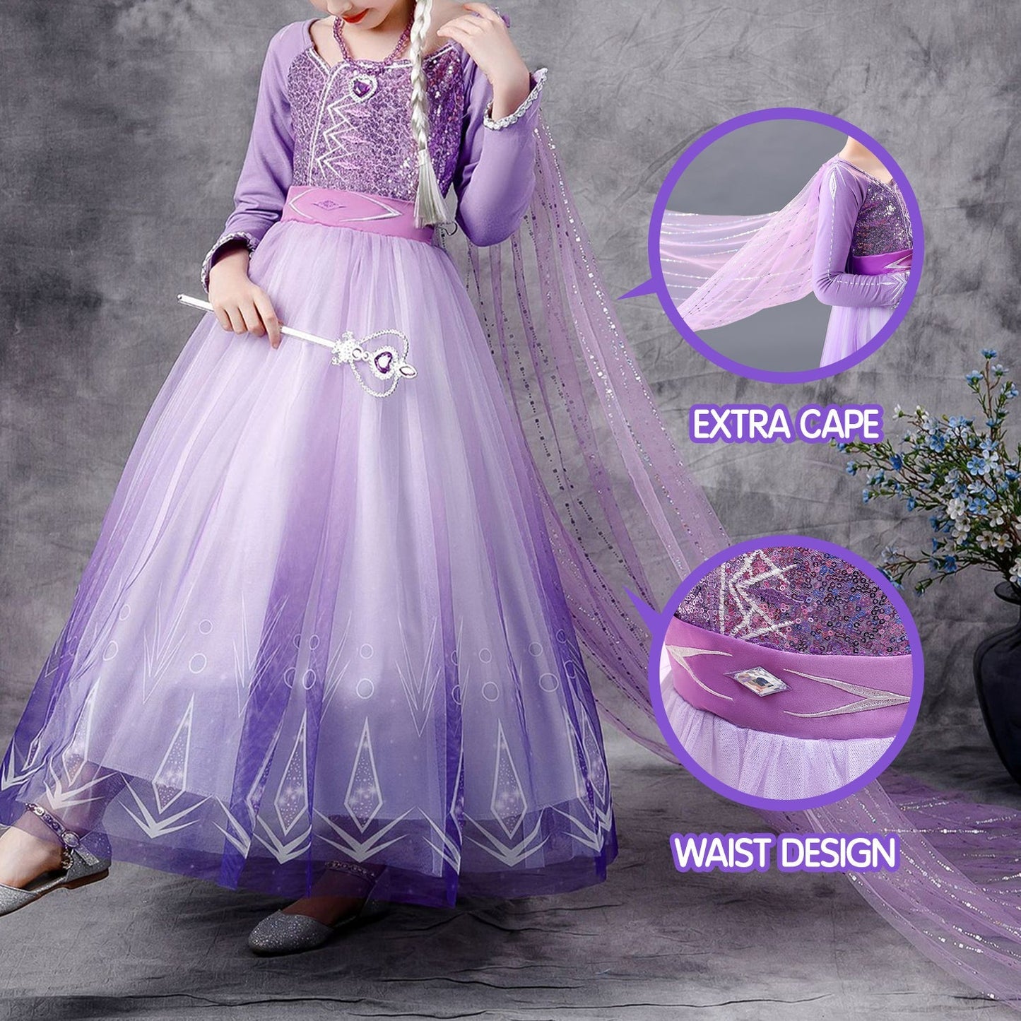 Girl Snow Party Dress Cosplay Dress up - Uporpor