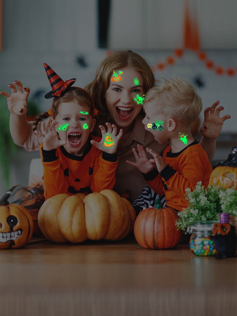 Glow 120 PCS Halloween Tattoo Stickers for Kids Party Decorations - Uporpor