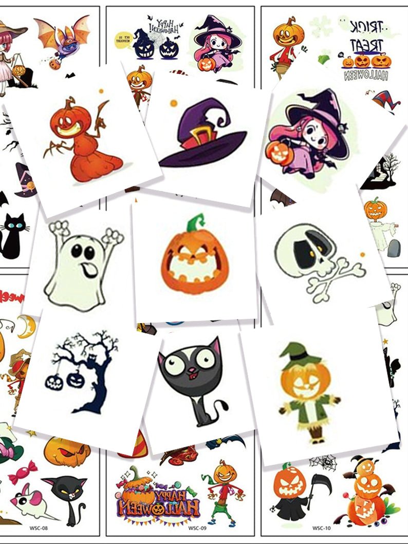 Glow 120 PCS Halloween Tattoo Stickers for Kids Party Decorations - Uporpor