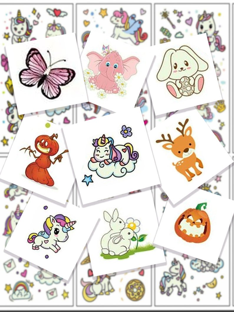 Glow 60 PCS Halloween Tattoo Stickers for Kids Party Decorations - Uporpor