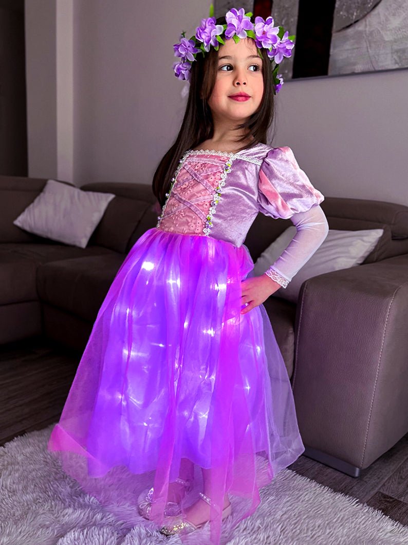 Glowing Princess Rapunzel Dresses Up Costume - Uporpor - Uporpor