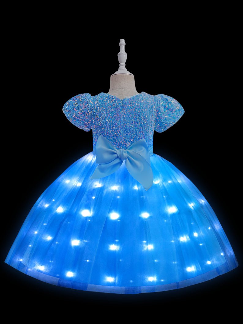 Glowing Sequins Princess A-Line Dress for Girl Party - UPORPOR - Uporpor