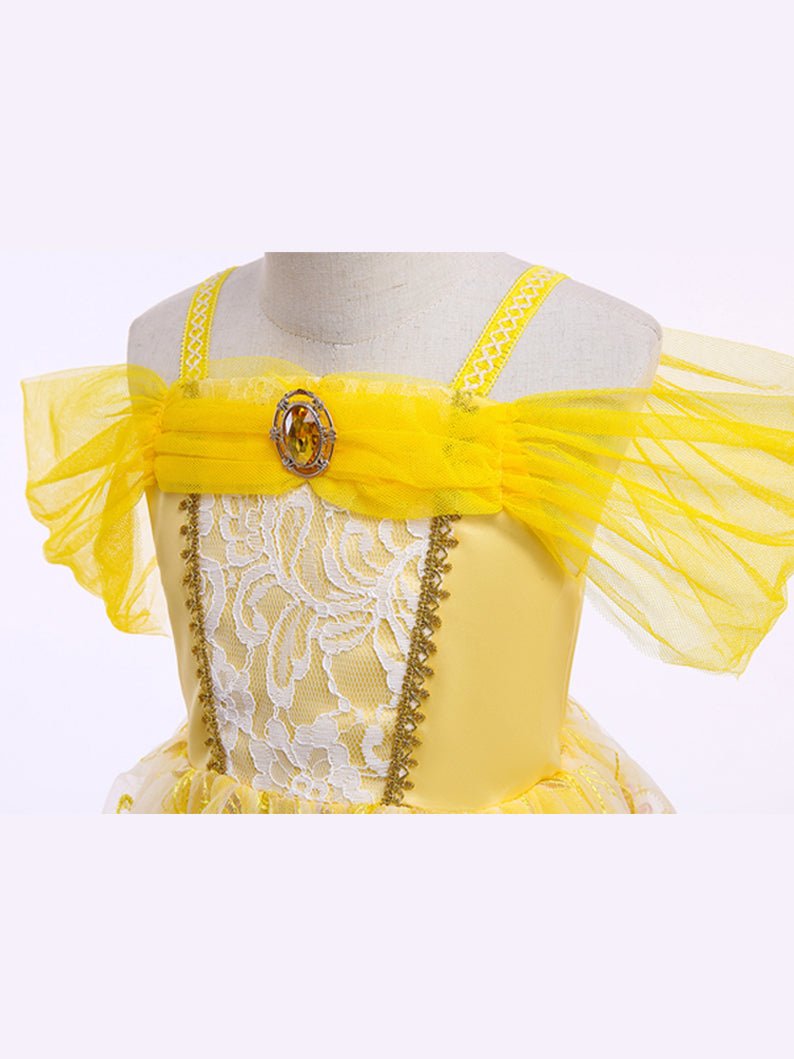 Glowing Short-sleeve Belle Princess Dress Up for Girls Costume Party - Uporpor - Uporpor