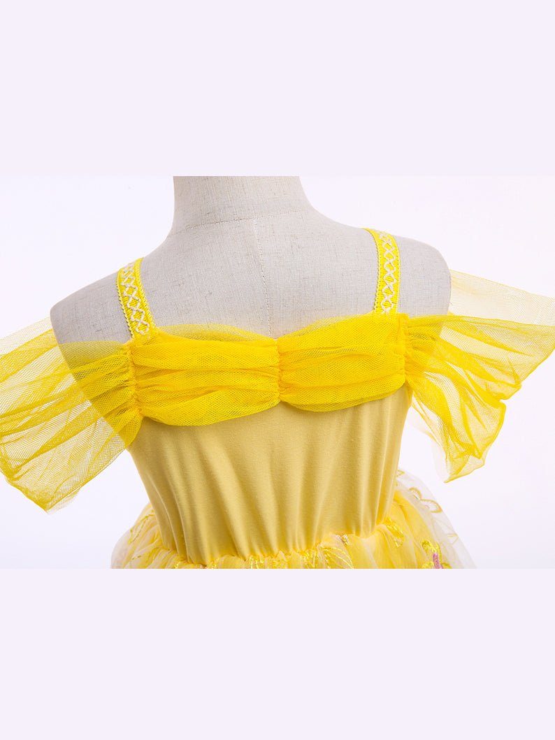 Glowing Short-sleeve Belle Princess Dress Up for Girls Costume Party - Uporpor - Uporpor