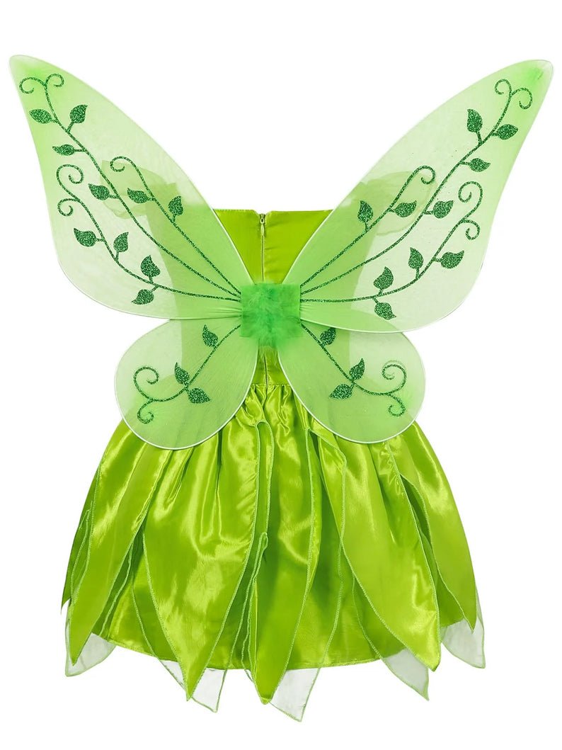 Glowing short-sleeve Tink Bell Costume for Girls Fancy Party Fairy Dress Outfit - Uporpor - Uporpor