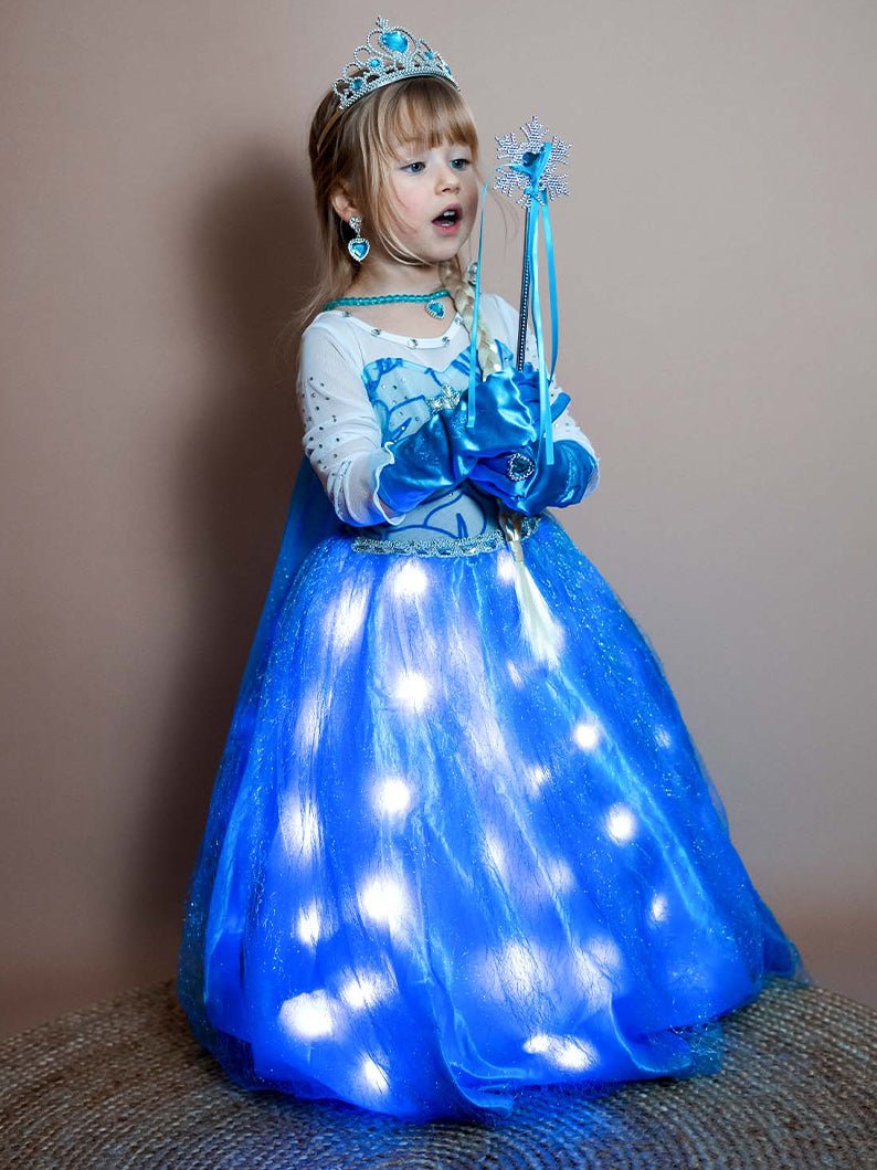 Glowing Snow Princess Fancy Costume - Uporpor