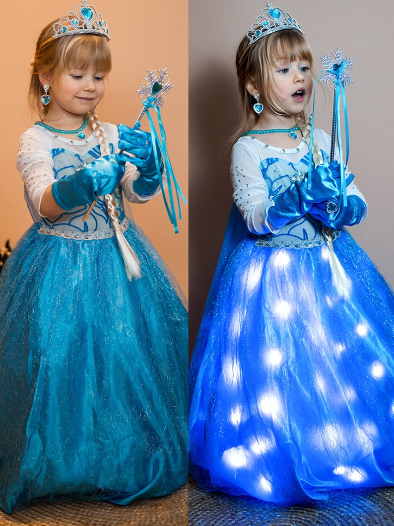 Glowing Snow Princess Fancy Costume - Uporpor