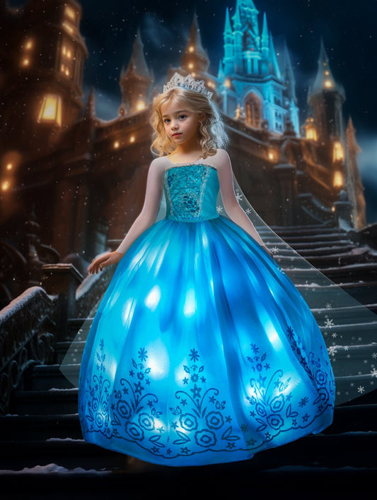 LED Long Sleeve Princess Dress - Uporpor