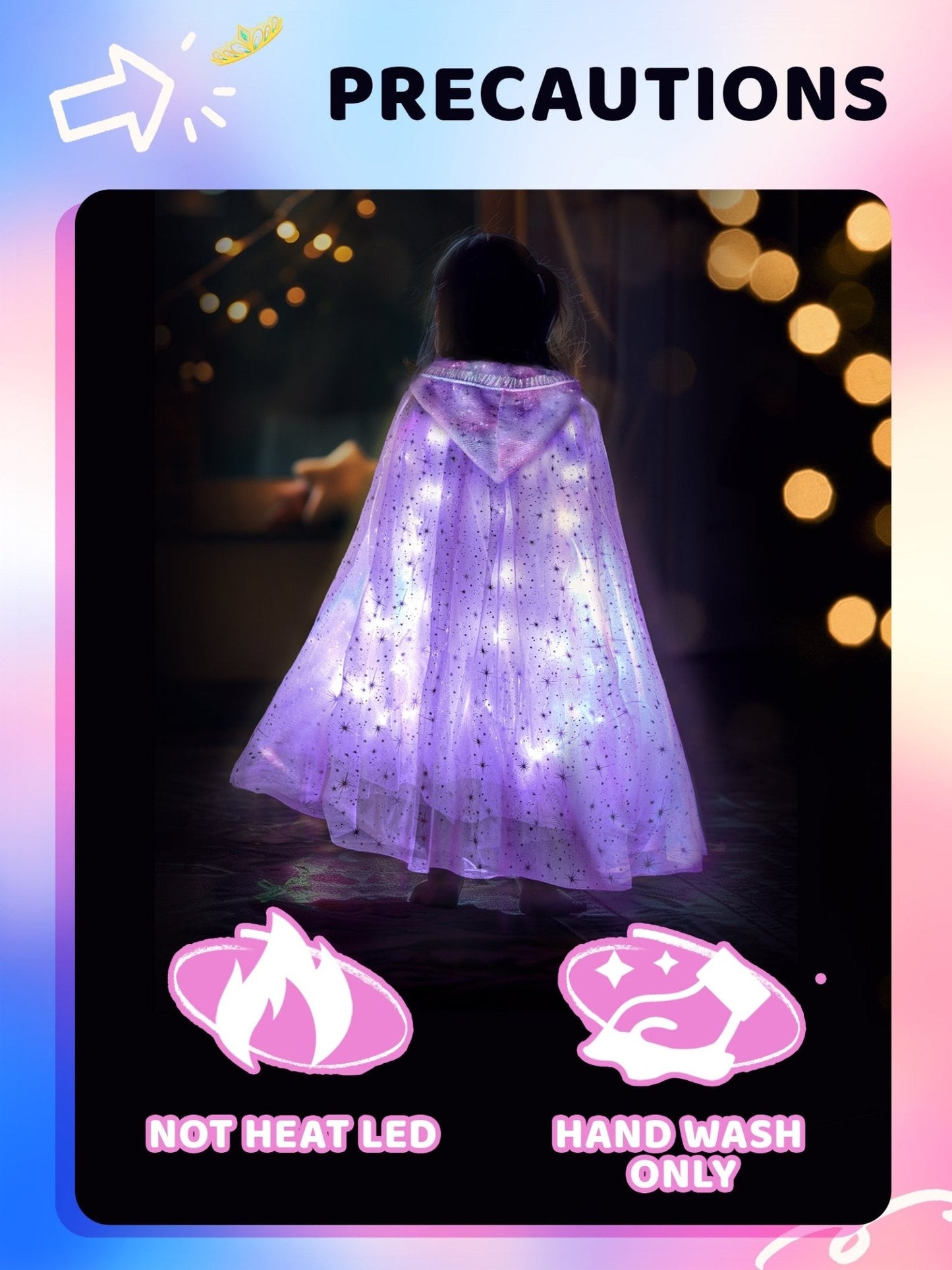 Light UP Cape for Girls - Uporpor - Uporpor