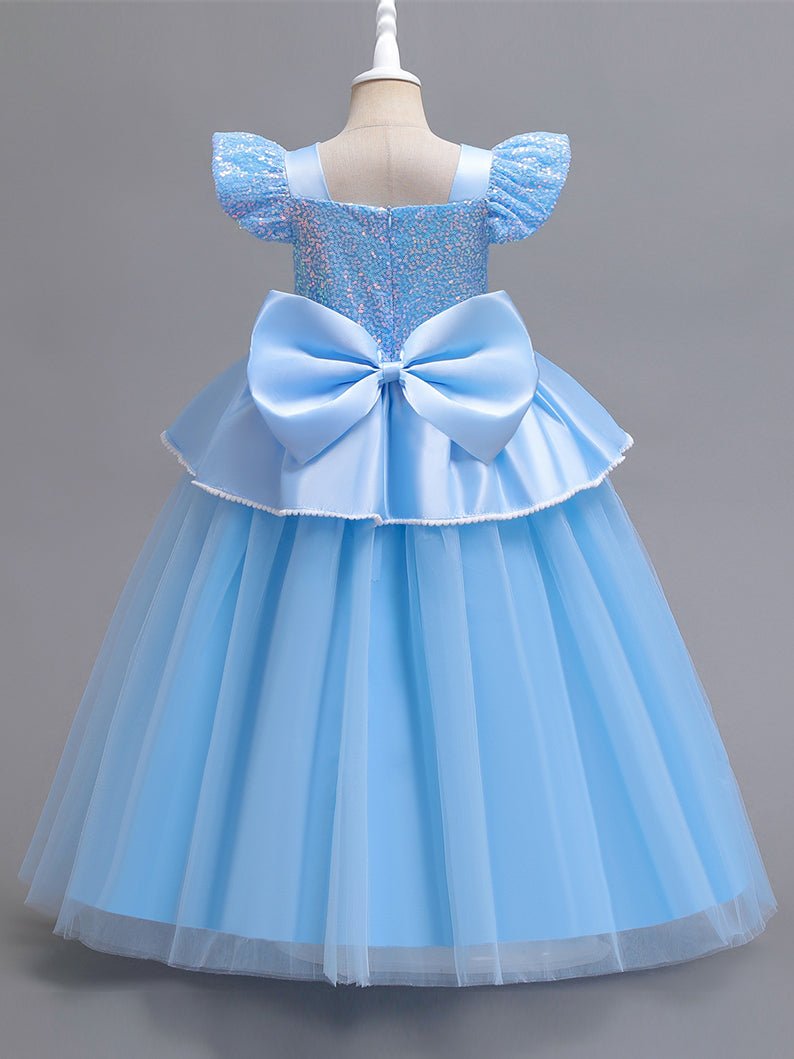 Light up Cinderella Puff Sleeve Princess Dresses for Girls Party - Uporpor - Uporpor