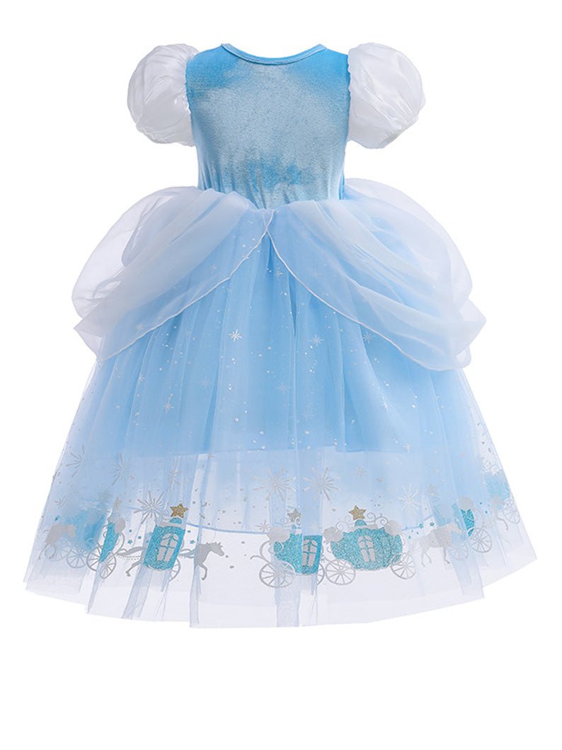 Light up Cinderella short Sleeve Girl Dress For Party - Uporpor - Uporpor