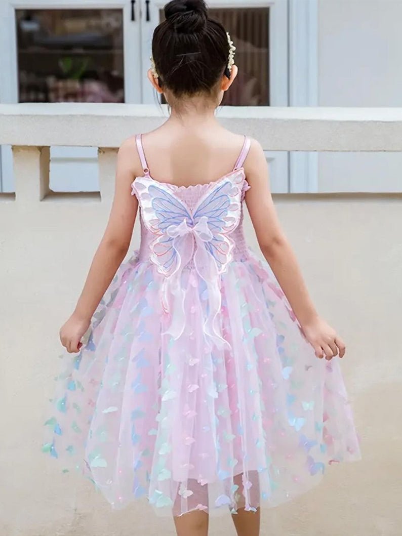 Light Up Girls Fairy Wings Butterfly Princess Dress - Uporpor - Uporpor