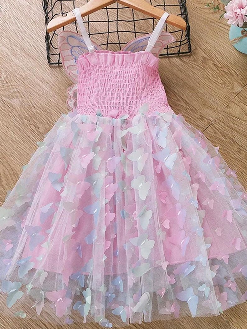 Light Up Girls Fairy Wings Butterfly Princess Dress - Uporpor - Uporpor