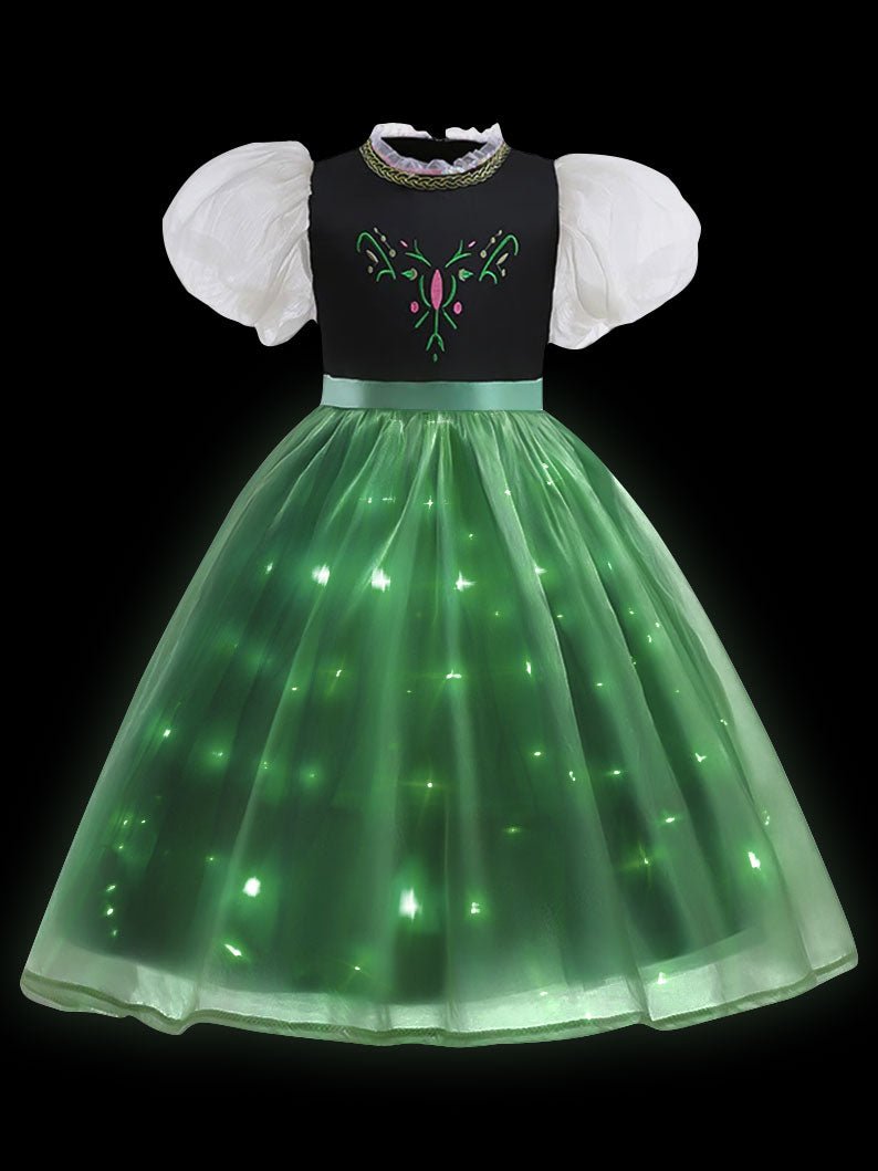 Light Up Girls Princess Anna Dress for Party - Uporpor - Uporpor