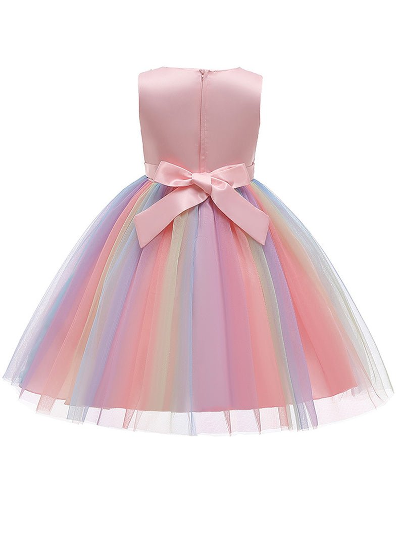 Light up Girls Sequin Rainbow Princess Party Dress - Uporpor - Uporpor