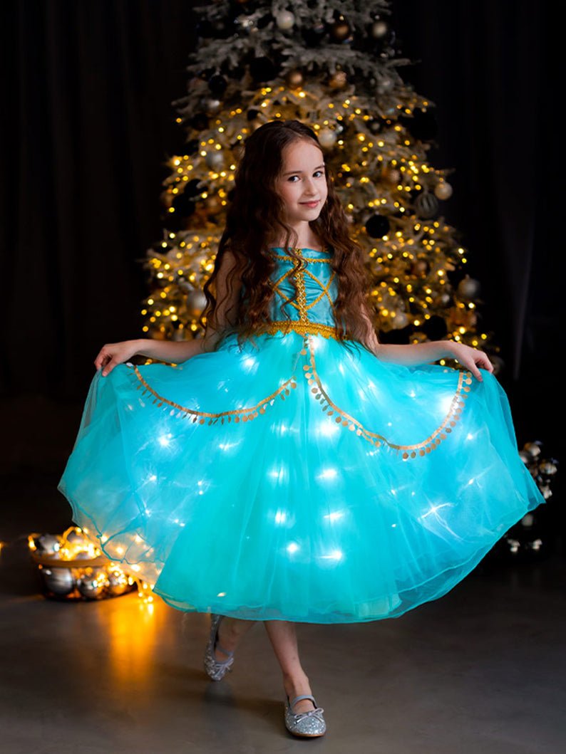 Light Up Jasmine Costume Princess Dresses for Party - Uporpor - Uporpor