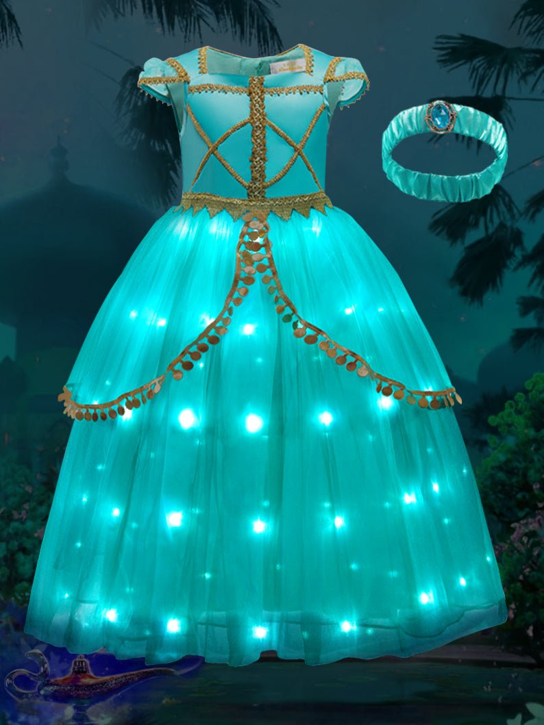 Light Up Jasmine Costume Princess Dresses for Party - Uporpor - Uporpor