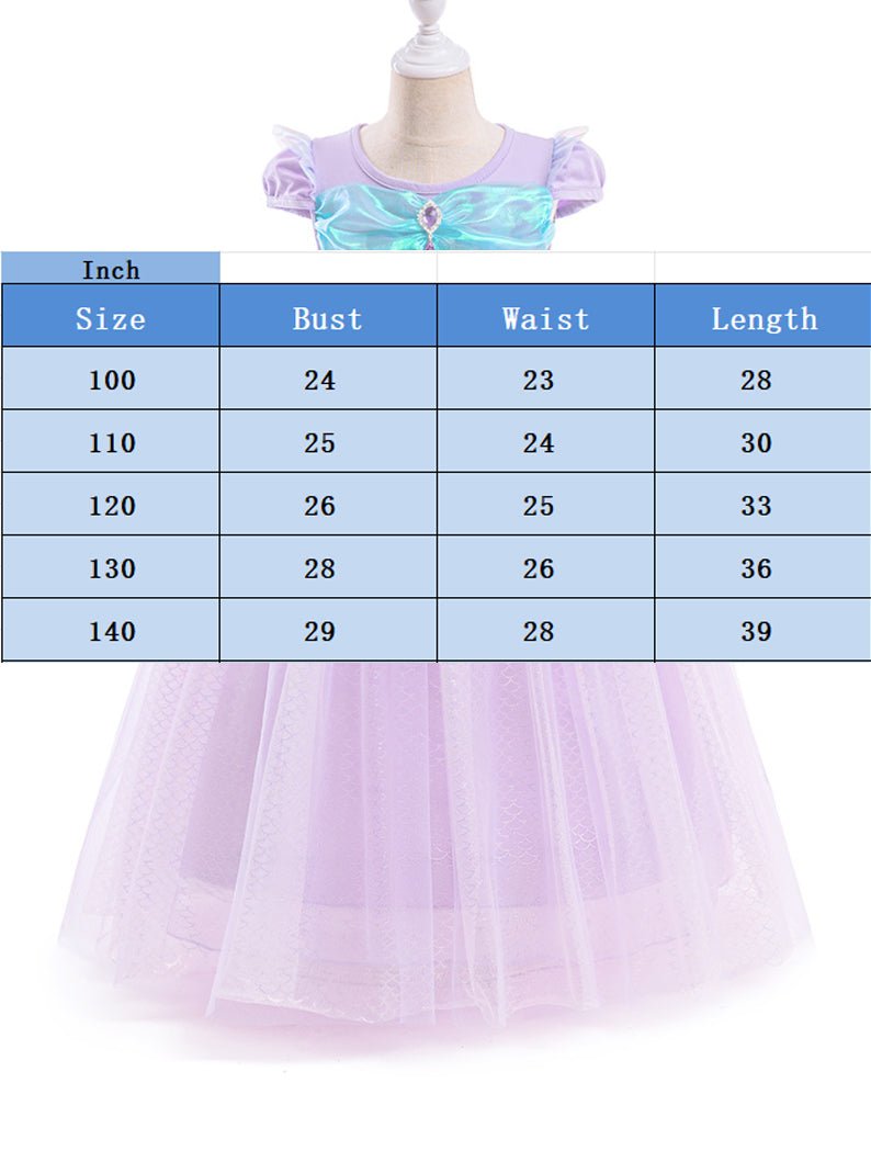 Light Up Little Mermaid Ariel Inspired Princess Dress for Party - Uporpor - Uporpor