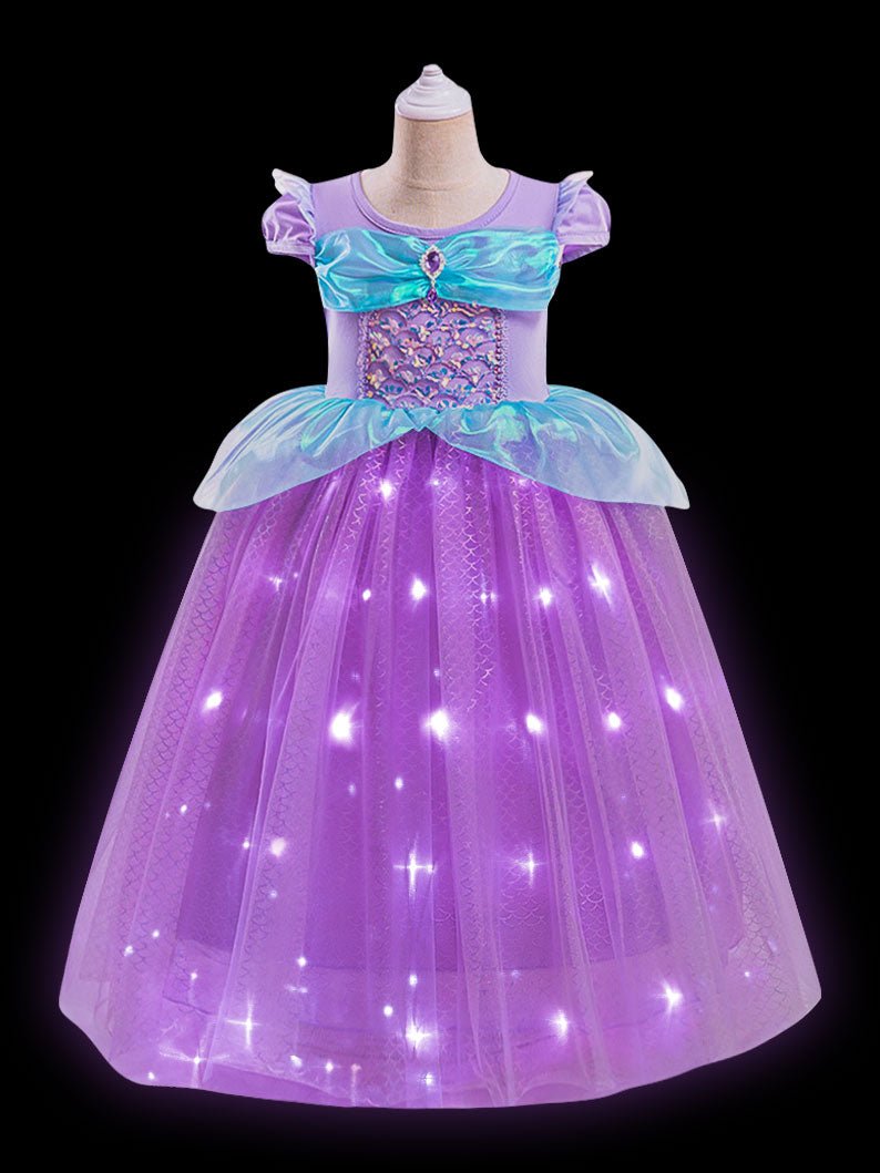 Light Up Little Mermaid Ariel Inspired Princess Dress for Party - Uporpor - Uporpor