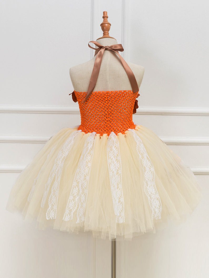 Light - Up Moana Lace Tulle Tutu Dress with Flower for Girls' Party - Uporpor - Uporpor