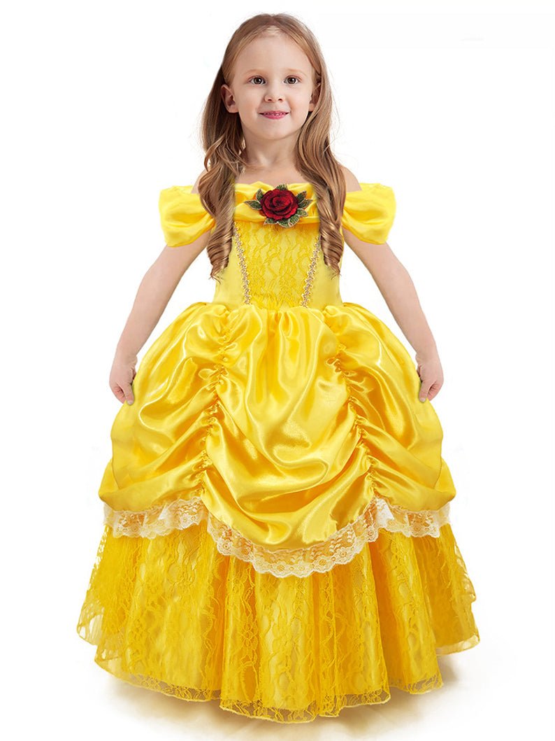 Light up Princess Belle Costume for Girls Valentines outfit - Uporpor - Uporpor