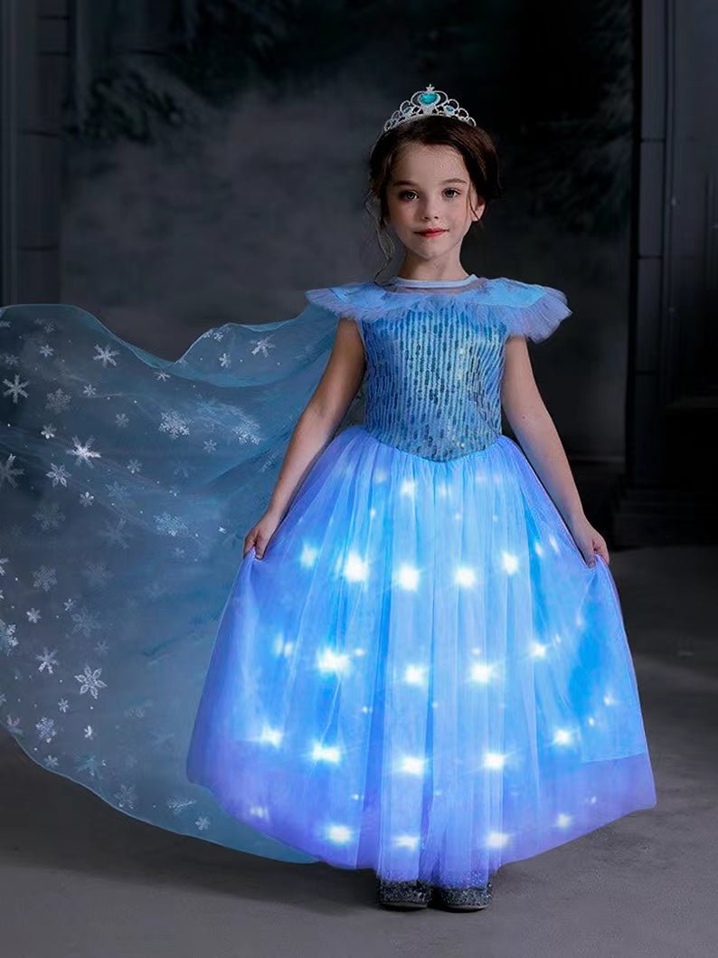 Glowing Princess Elsa Dress Costume for Grils - Uporpor