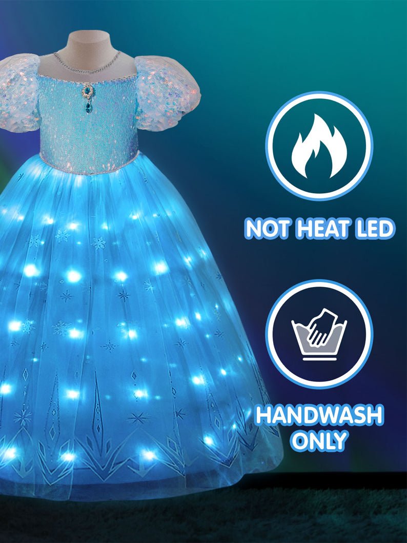 Light up Princess Costumes for Little Girls Elsa - Uporpor - Uporpor