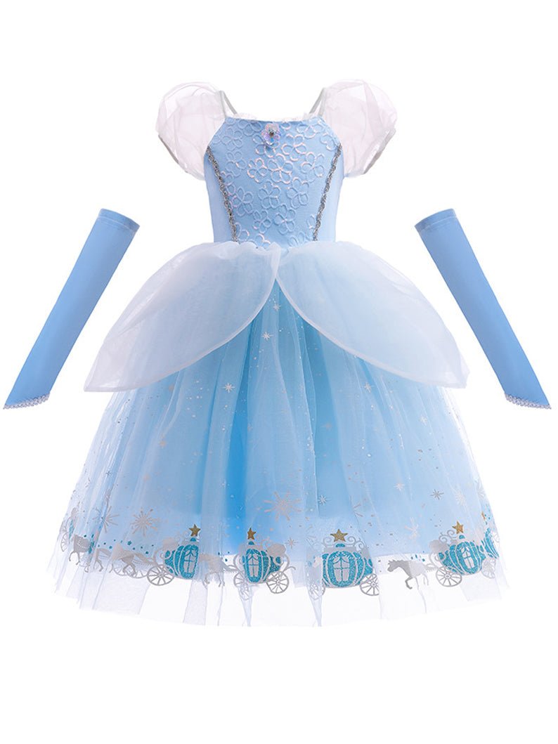 Light Up Puffy Sleeves Princess dress for Girls Cinderella - Uporpor - Uporpor