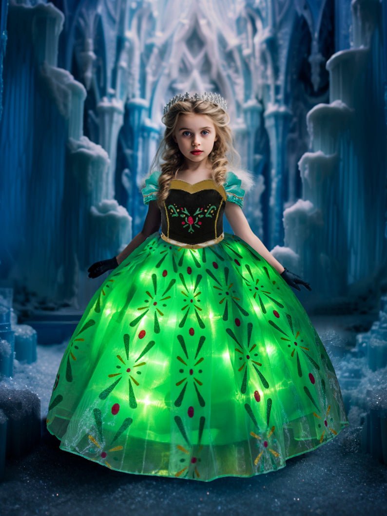 Light Up Snow Princess Costume For Girl - Uporpor