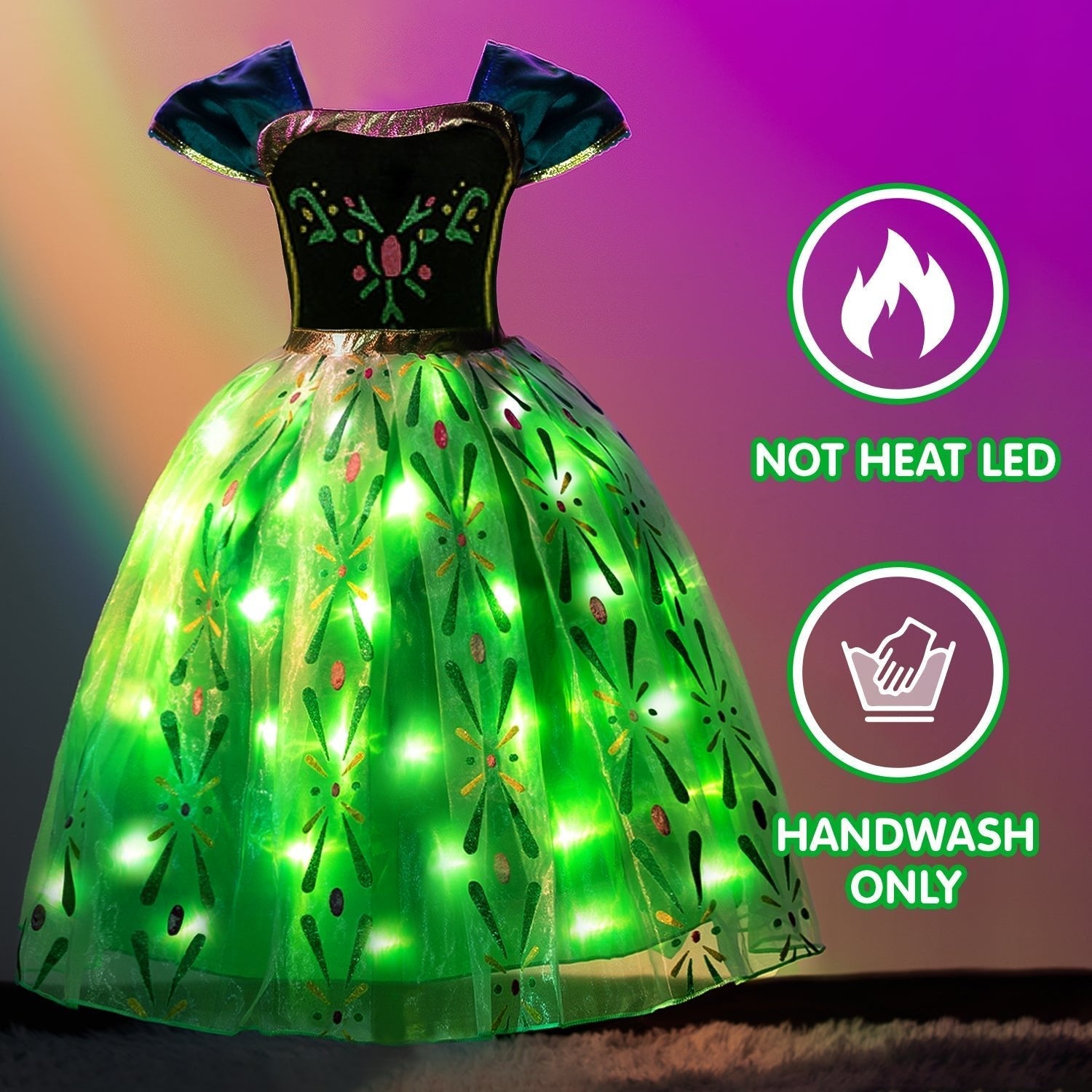 Light Up Snow Princess Costume For Girl - Uporpor