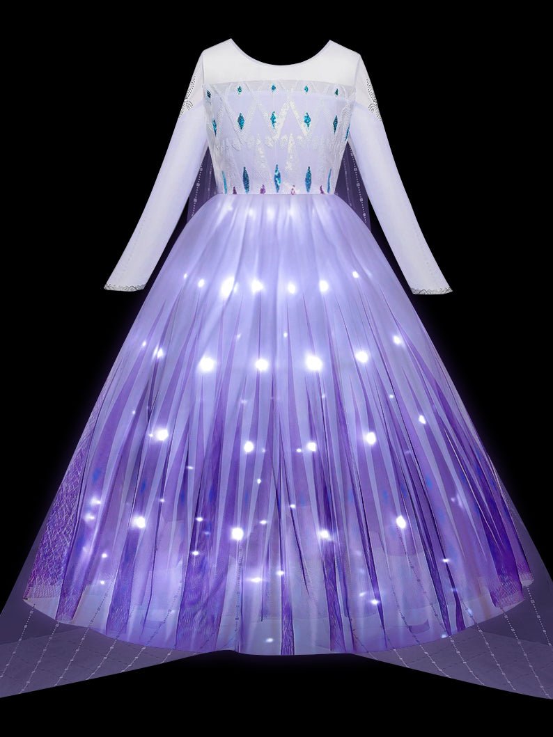 Light up Snow Queen Princess Dresses for Girls Party - Uporpor - Uporpor