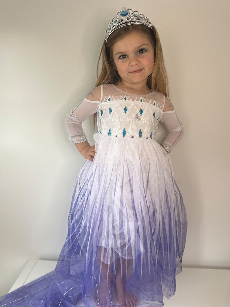 Light up Snow Queen Princess Dresses for Girls Party - Uporpor - Uporpor