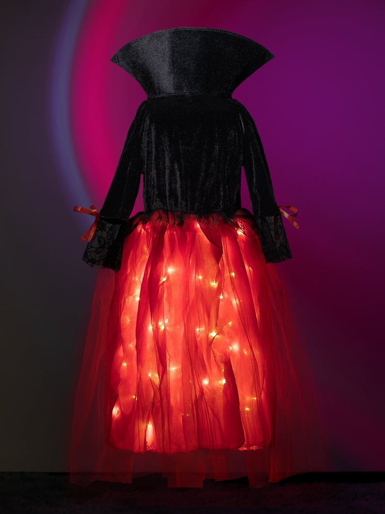 Light up Vampiress Queen Dress Up Party for Girls - Uporpor - Uporpor