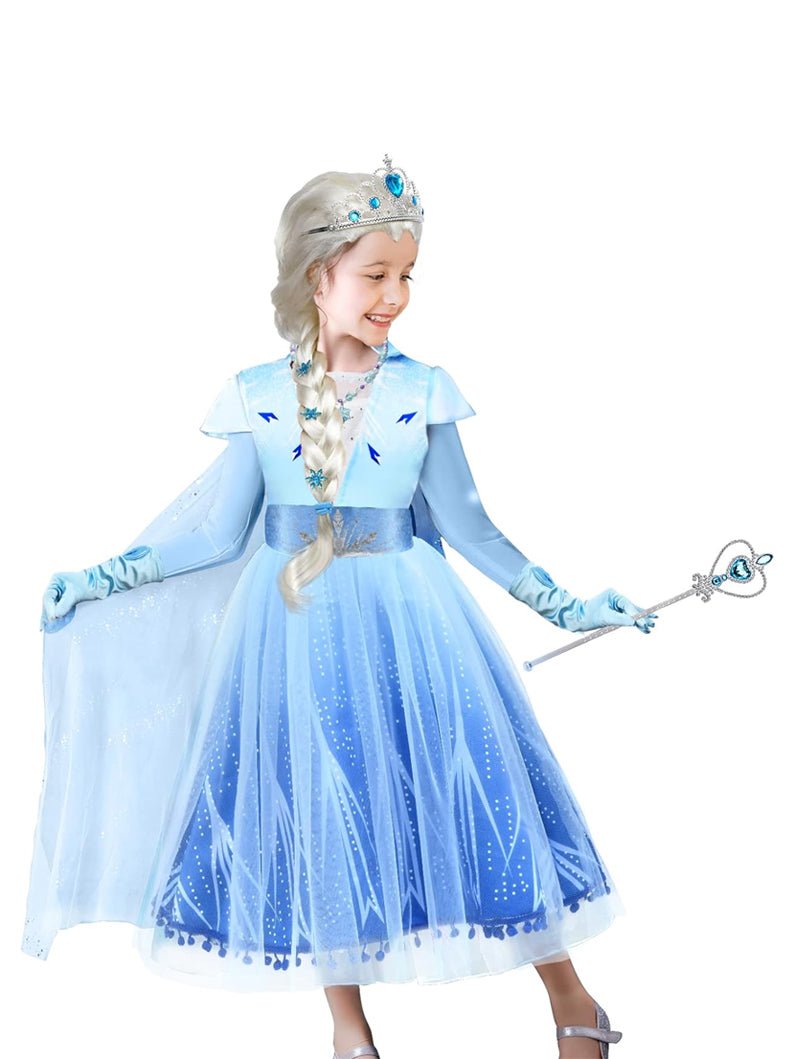 Princess Costumes with LED Lights for Little Girls Elsa-Uporpor - Uporpor