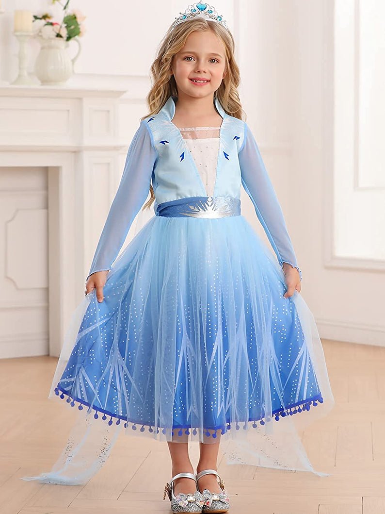 Princess Costumes with LED Lights for Little Girls Elsa-Uporpor