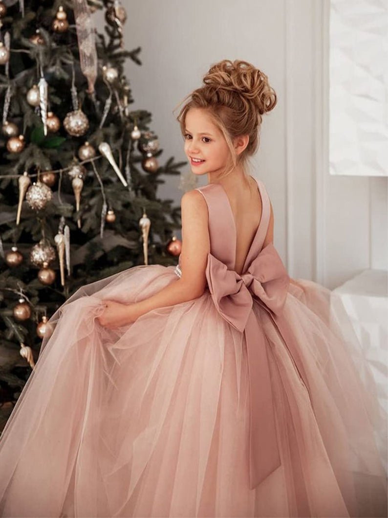 Princess Pageant Dress Light Up Flower Girls Ball Gowns - Uporpor